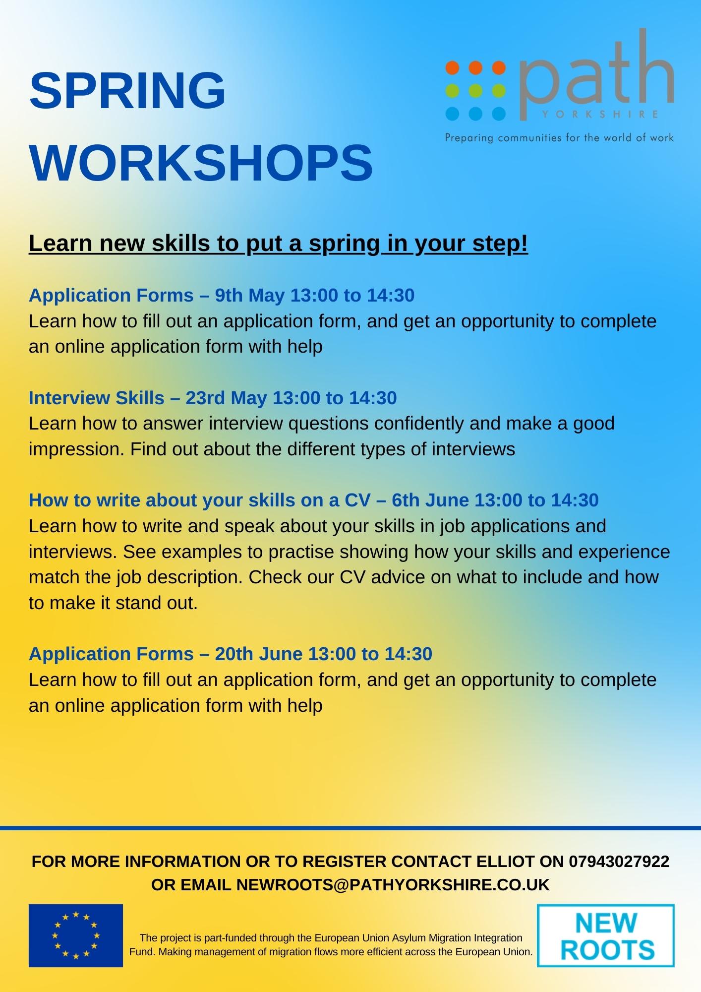 Spring Workshops 23